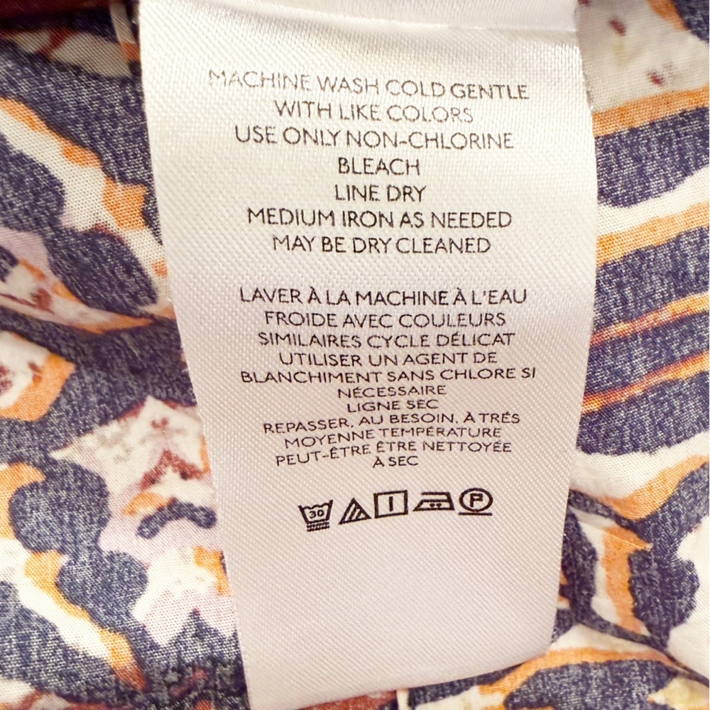 Anthropology Maeve Somerset Maxi In Orange Navy Print Dress - Picture 10 of 15
